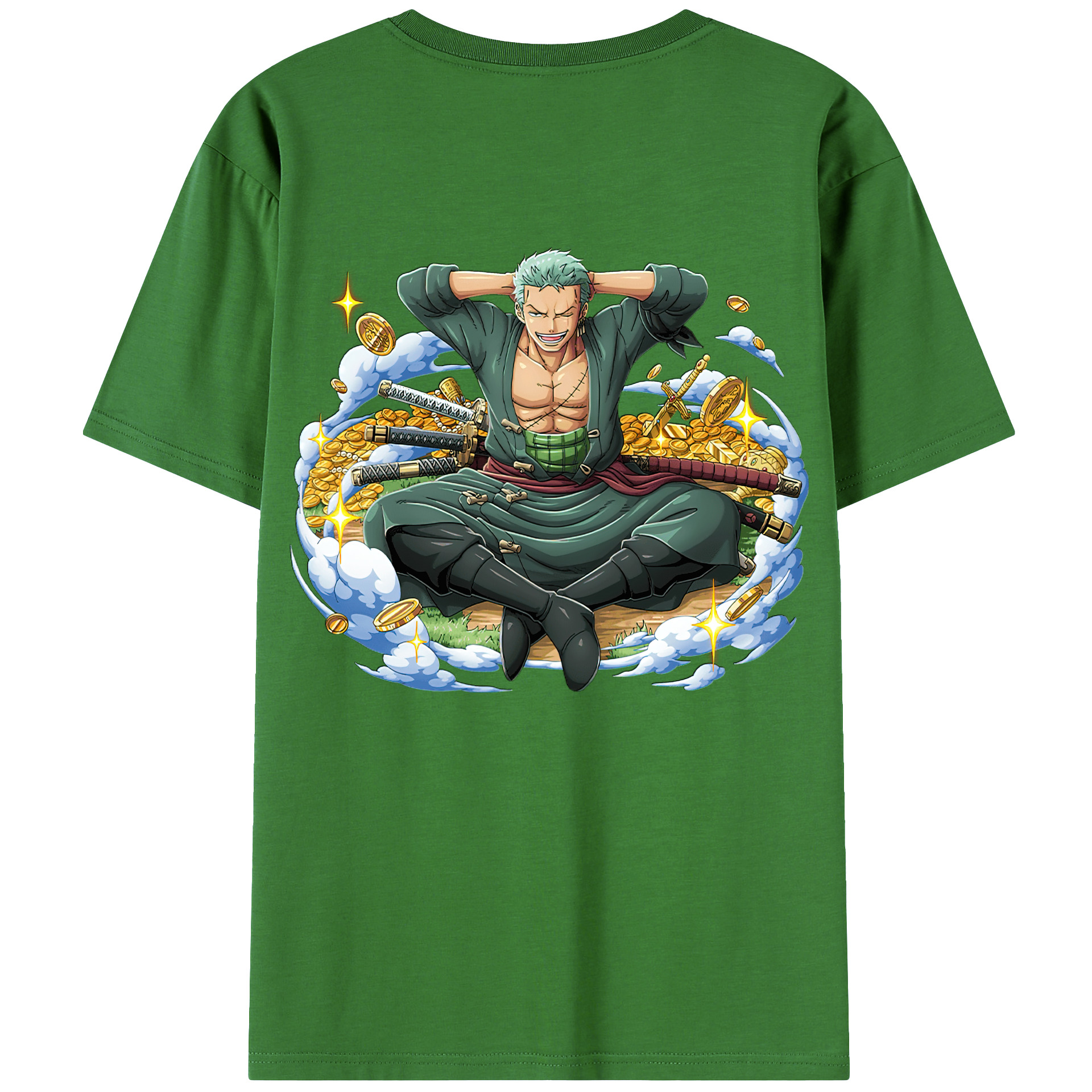 ワンピース ロロノア・ゾロ ONE PIECE Roronoa Zoro レディース半袖Tシャツ(バックプリント)